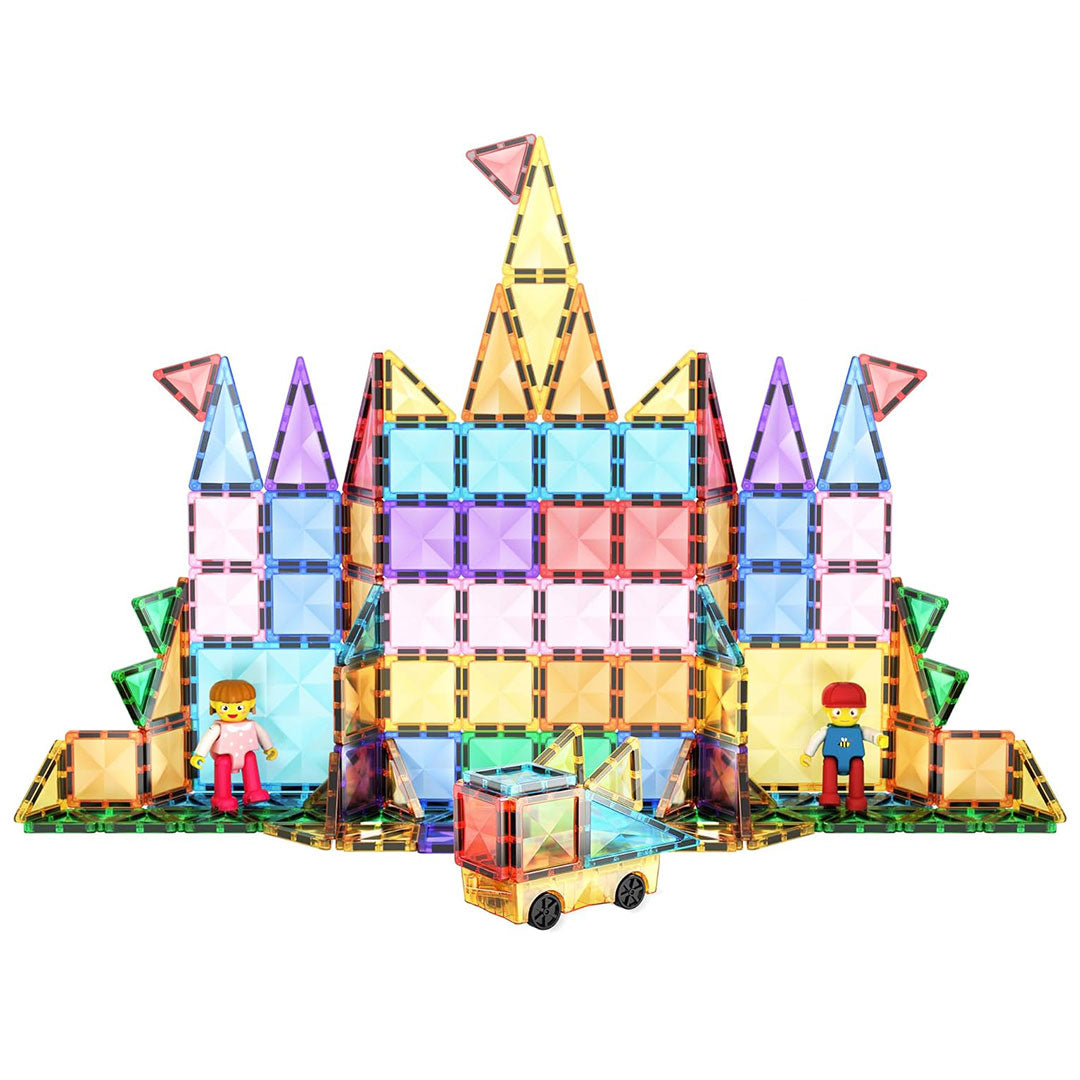 PicassoTiles 120pc Mini Diamond Series Magnetic Tiles Children's Play Set - Full set