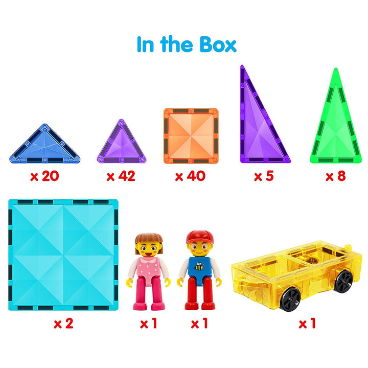 PicassoTiles 120pc Mini Diamond Series Magnetic Tiles Children&