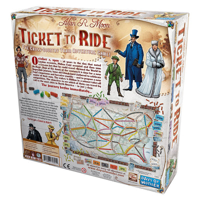 Ticket to Ride Strategy Board Game - Back of box