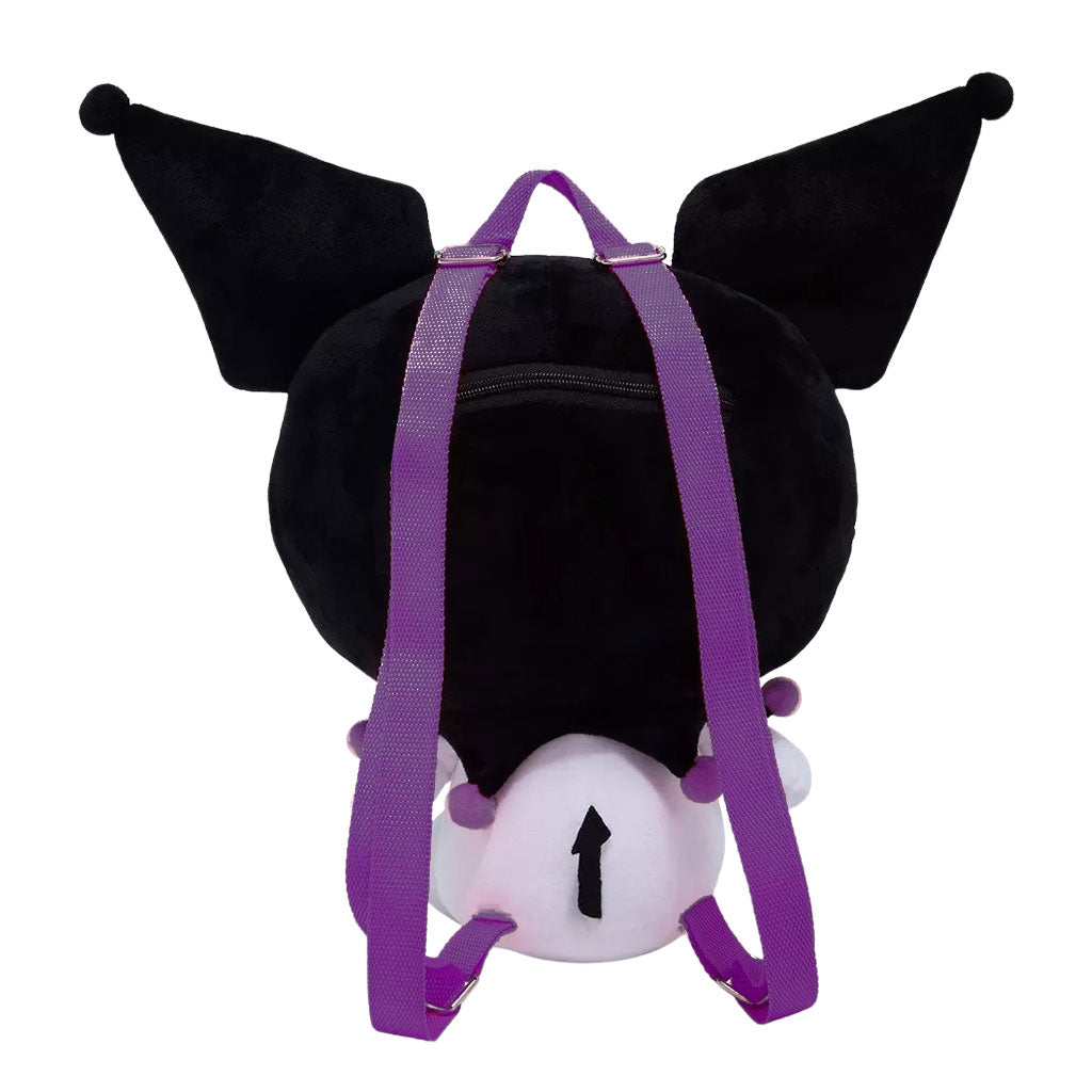 hello kitty backpack purple Fast Forward Sanrio Hello Kitty 18" Kuromi Plush Backpack – 707 Street