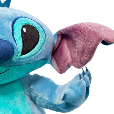 Accessory Innovations Disney Lilo and Stitch 15" Stitch Plush Backpack - Close Up of Lilo and Stitch Backpack with Floppy Ears