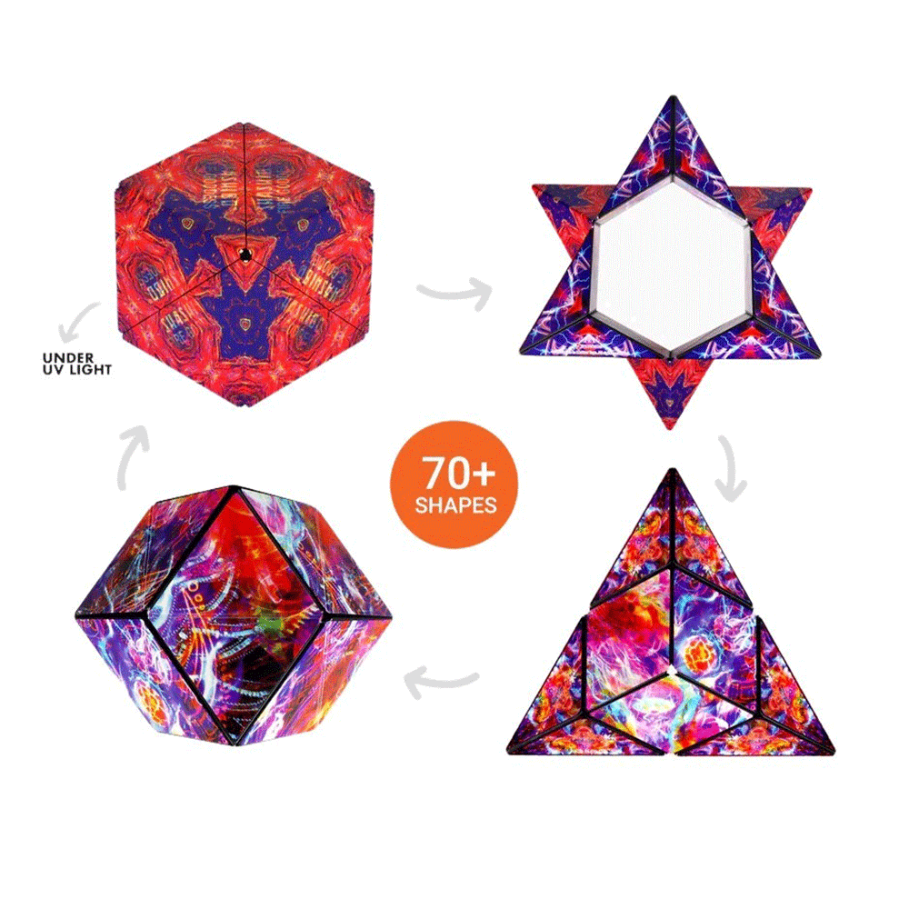 SHASHIBO Shape Shifting Fidget Cube - Jumbie Art Series - Shape examples