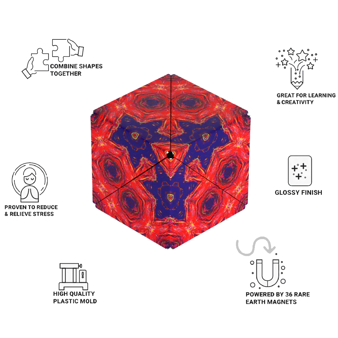 SHASHIBO Shape Shifting Fidget Cube - Jumbie Art Series - Features