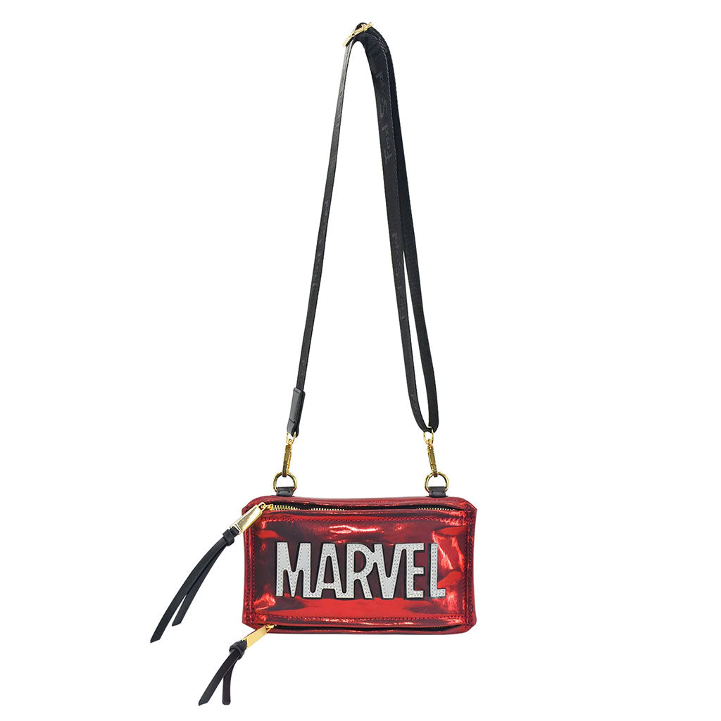 Fred Segal Marvel Brick Metallic Crossbody - Front with Strap