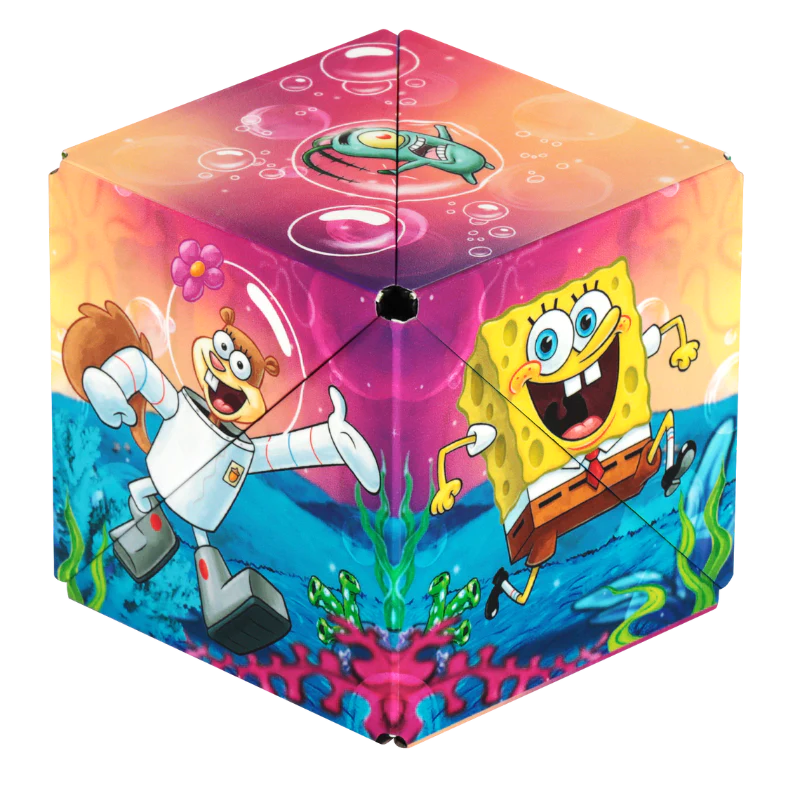 SHASHIBO Shape Shifting Fidget Cube - Nickelodeon Spongebob Squarepants Series - Shape Shift