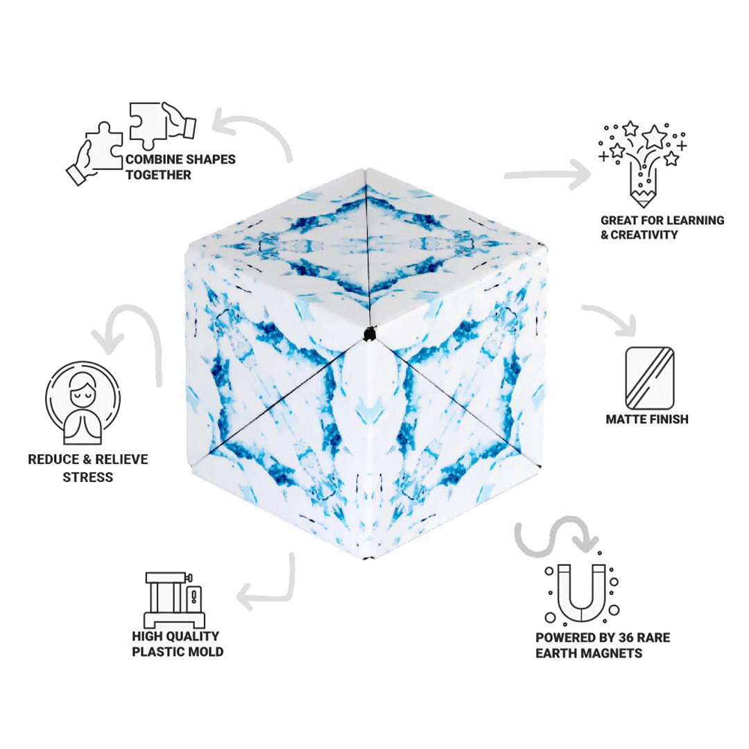 SHASHIBO Shape Shifting Fidget Cube - Wild Series - Features