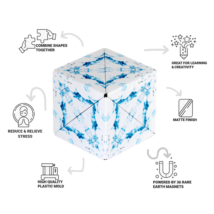 SHASHIBO Shape Shifting Fidget Cube - Wild Series - Features