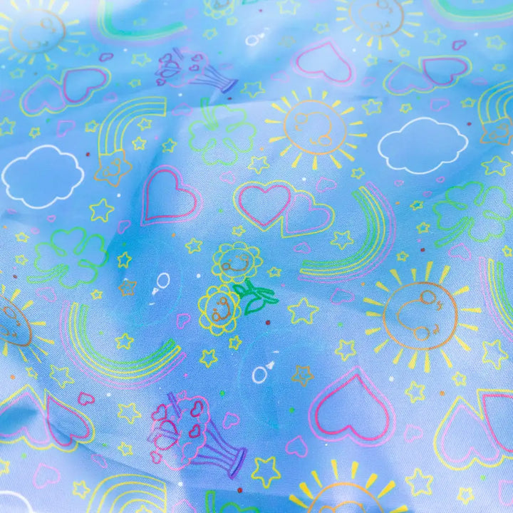 Whatever Makes You Happy Care Bears and Clouds Quilted Nylon Tote Bag