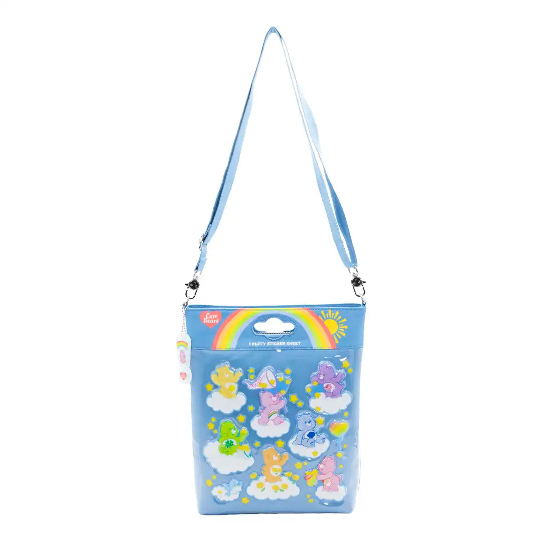 Whatever Makes You Happy Care Bears Padded Nylon Sticker Sheet Crossbody
