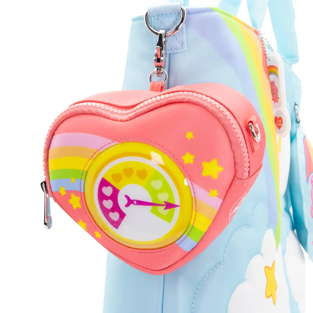 Whatever Makes You Happy Care Bears the Caring Meter Padded Nylon Crossbody w/ Strap