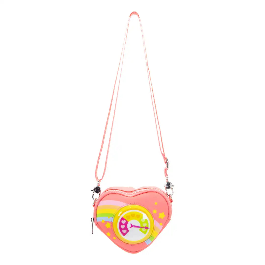Whatever Makes You Happy Care Bears the Caring Meter Padded Nylon Crossbody w/ Strap