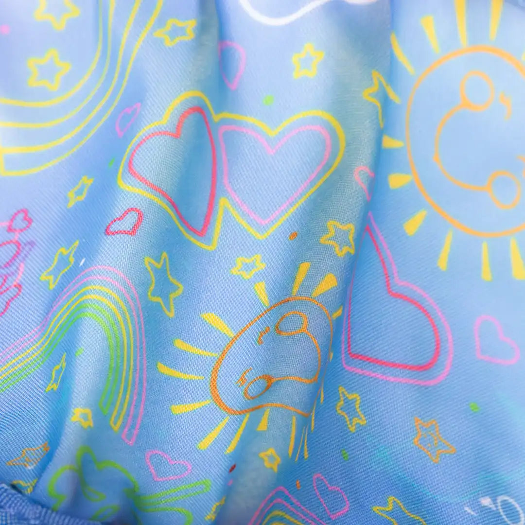 Whatever Makes You Happy Care Bears the Caring Meter Padded Nylon Crossbody w/ Strap