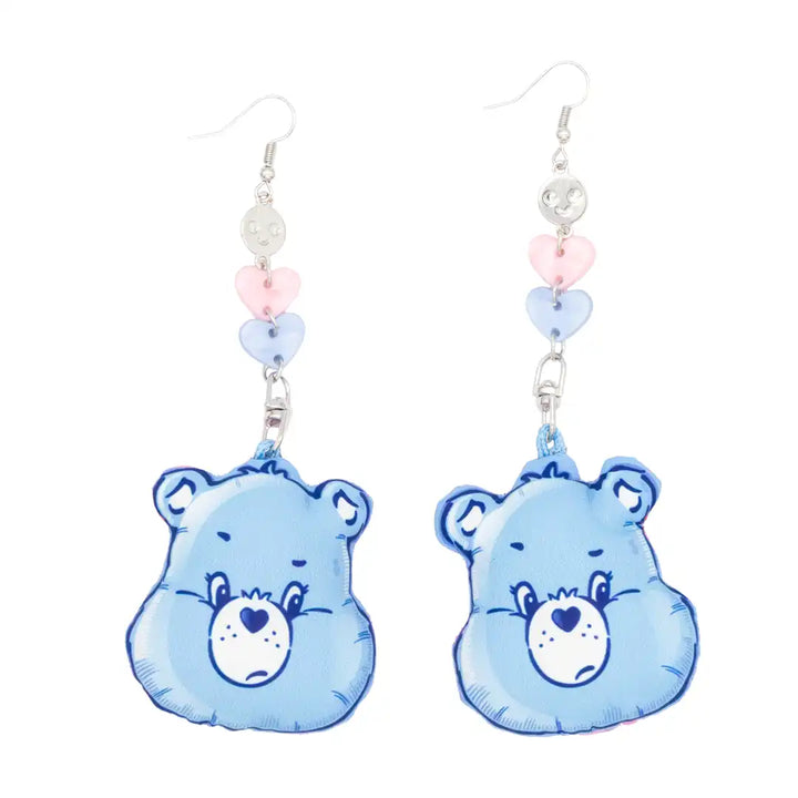 Whatever Makes You Happy Care Bears Reversible Padded Vinyl Earrings
