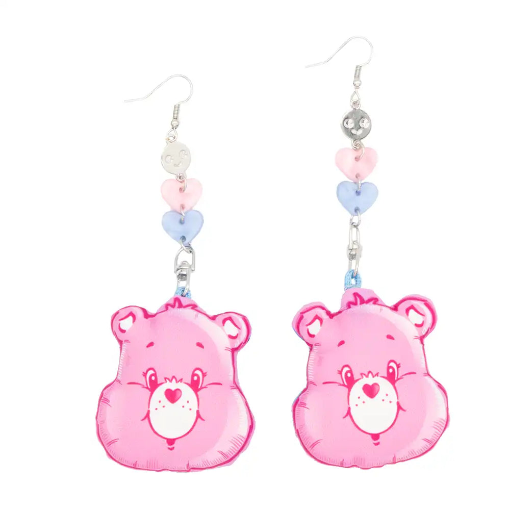 Whatever Makes You Happy Care Bears Reversible Padded Vinyl Earrings