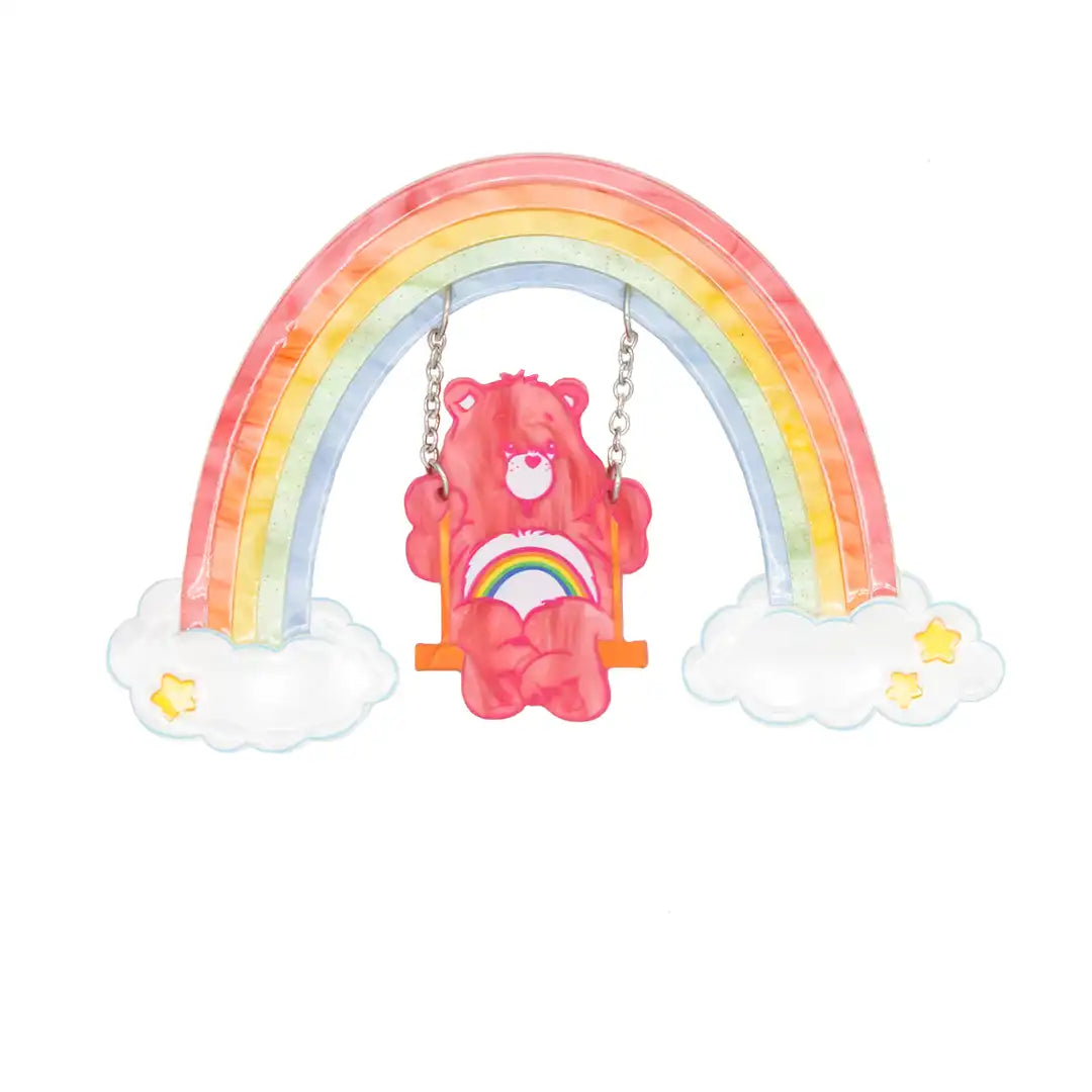 Whatever Makes You Happy Care Bears Cheer Bear Rainbow Acrylic Pin
