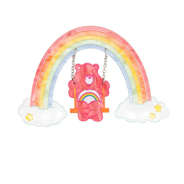 Whatever Makes You Happy Care Bears Cheer Bear Rainbow Acrylic Pin
