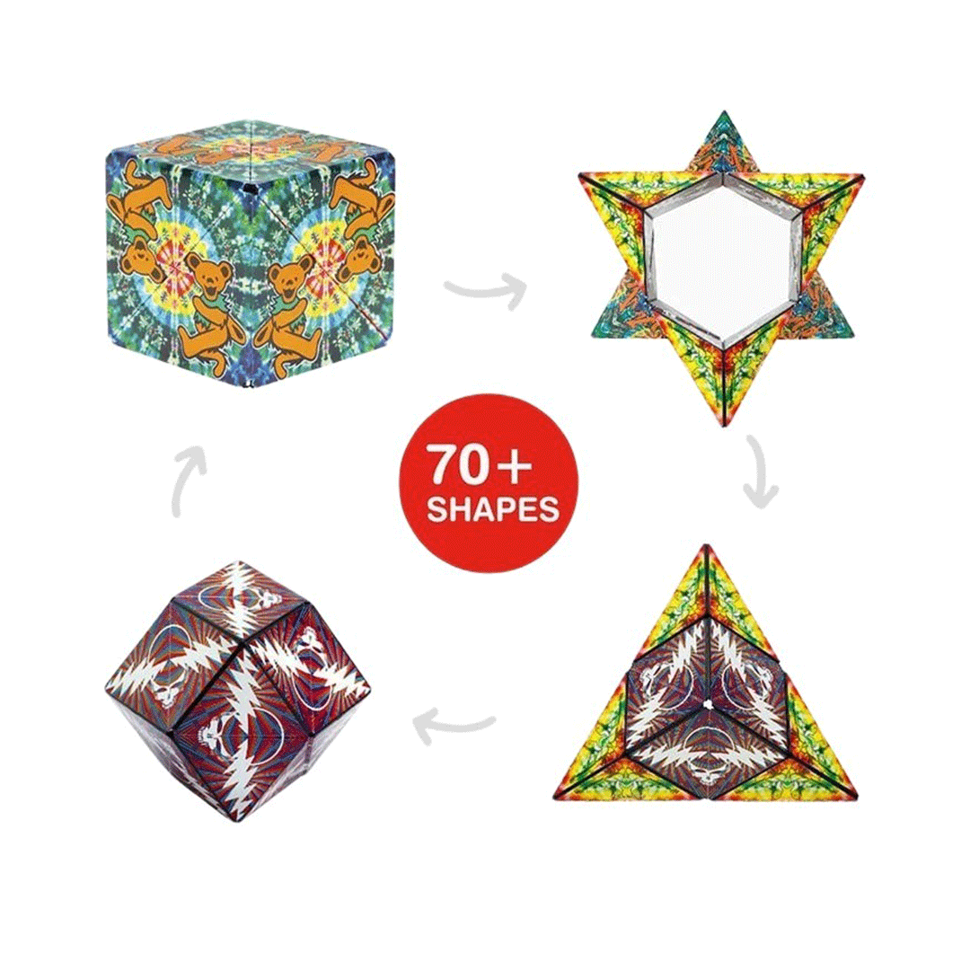 SHASHIBO Shape Shifting Fidget Cube - Grateful Dead Series - Shape examples