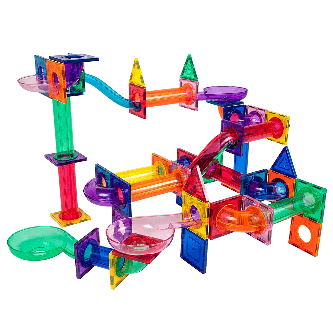 PicassoTiles 100pc Marble Run Building Blocks Children's Play Set - Example build