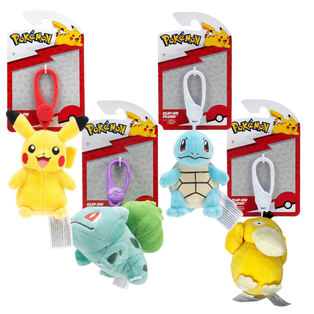 Licensed 2 Play Pokemon Clip-On Plush Assortment