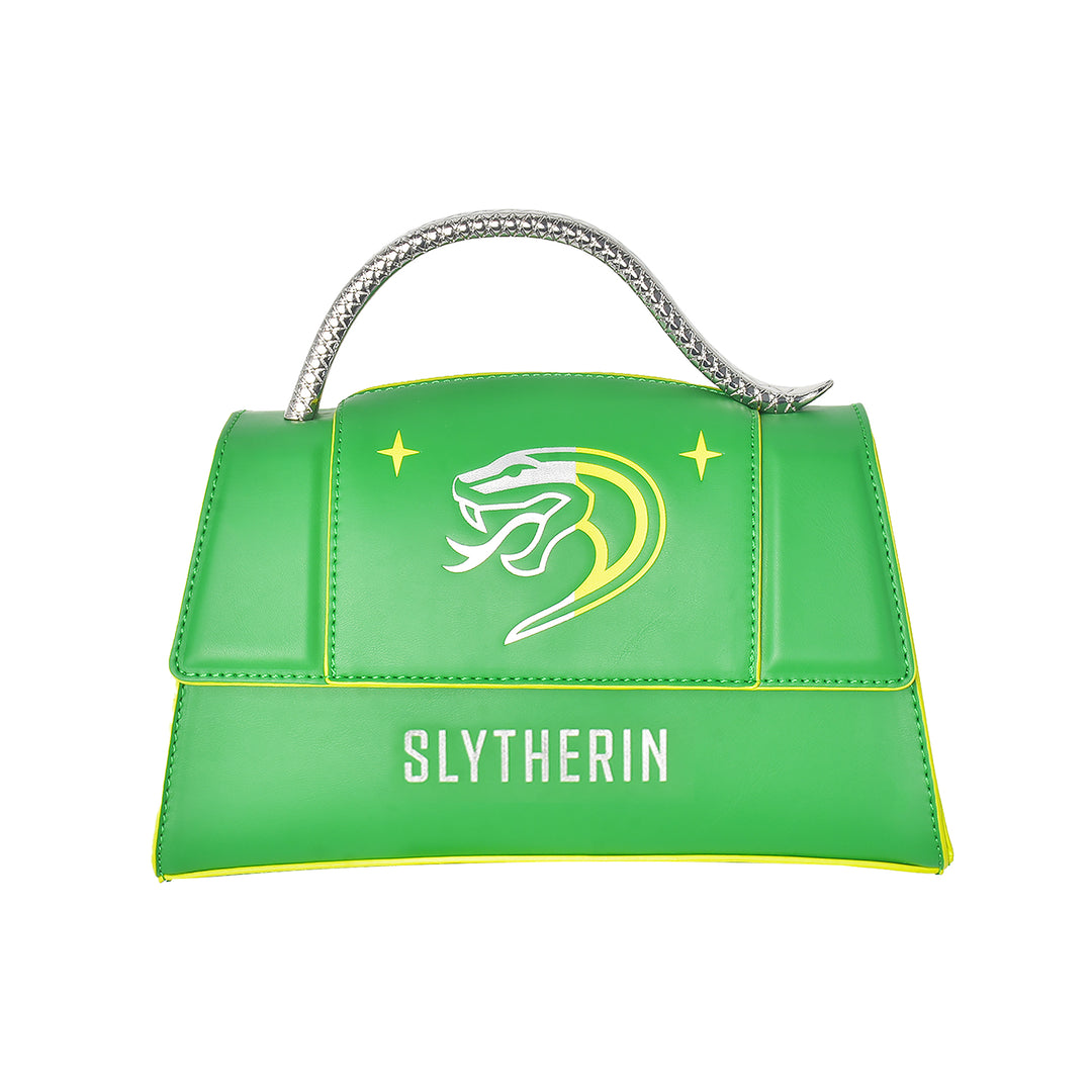 Fred Segal Harry Potter Slytherin Mascot Flap Satchel - Front