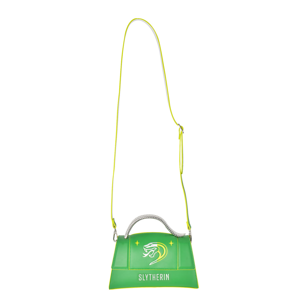 Fred Segal Harry Potter Slytherin Mascot Flap Satchel - Front Full Strap Length