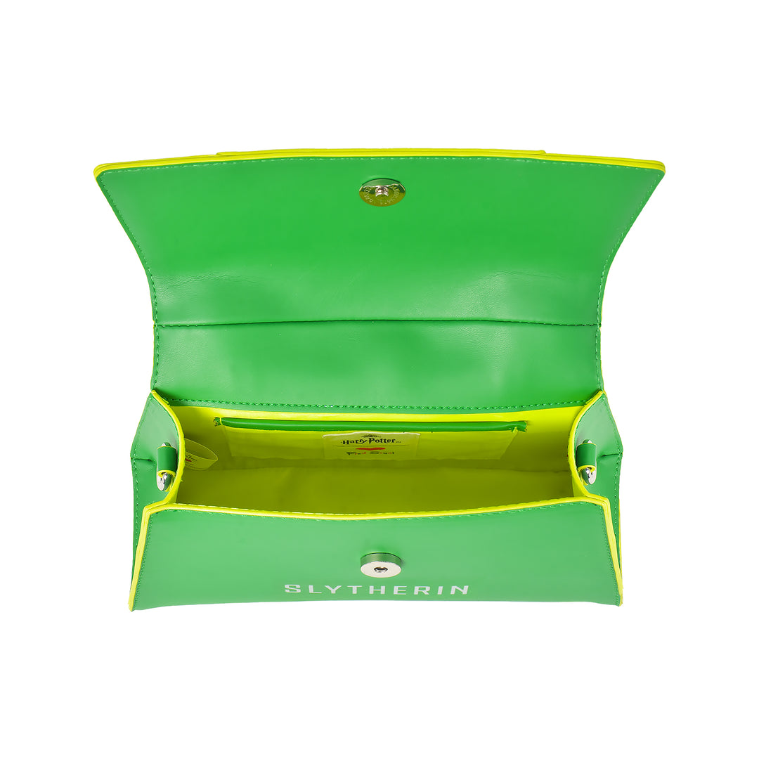 Fred Segal Harry Potter Slytherin Mascot Flap Satchel - Interior
