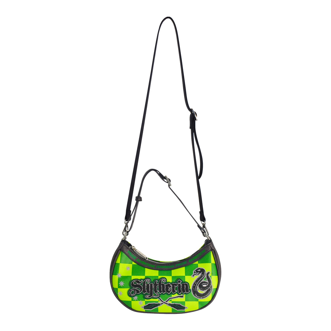 Fred Segal Harry Potter Checker Slytherin Shoulder Bag - Front Full Strap Length