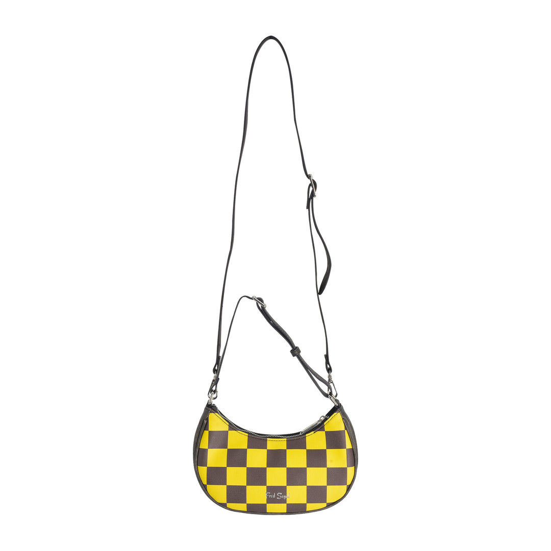 Fred Segal Harry Potter Checker Hufflepuff Shoulder Bag - Back Full Strap Length