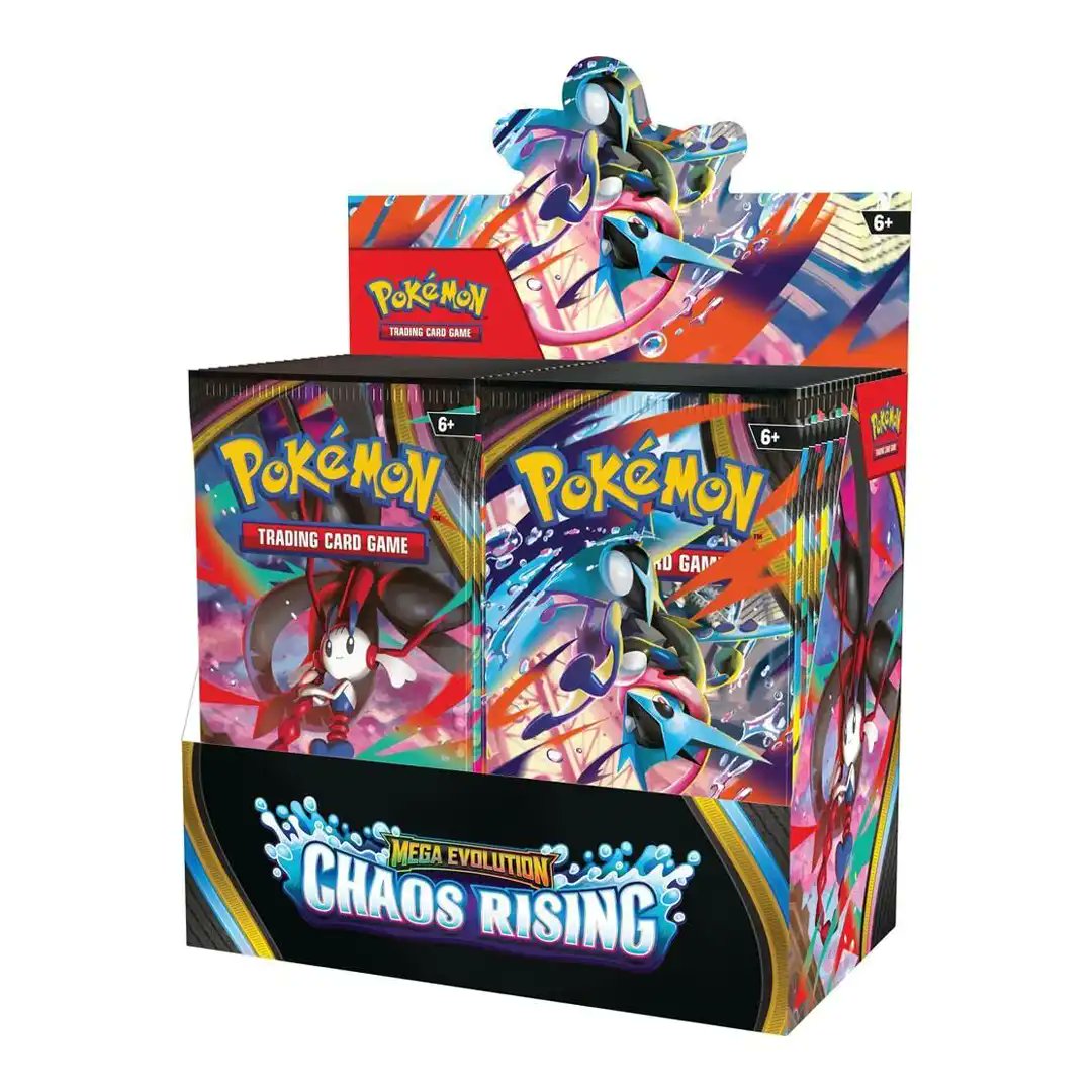 Pokémon TCG: Mega Evolution—Chaos Rising Booster Display