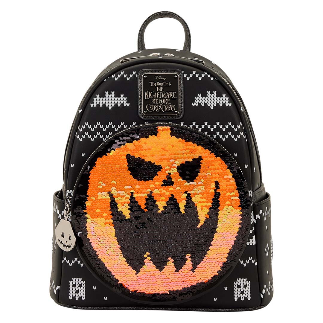 Loungefly Disney The Nightmare Before Christmas Jack Skellington Reversible Sequins Mini Backpack