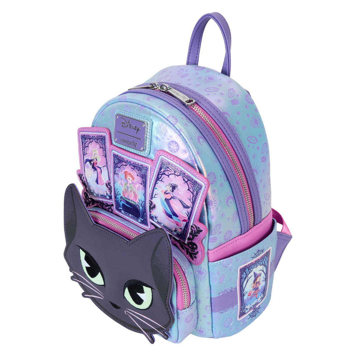 Loungefly Disney Hocus Pocus Tarot Card Binx Mini Backpack  - top angle