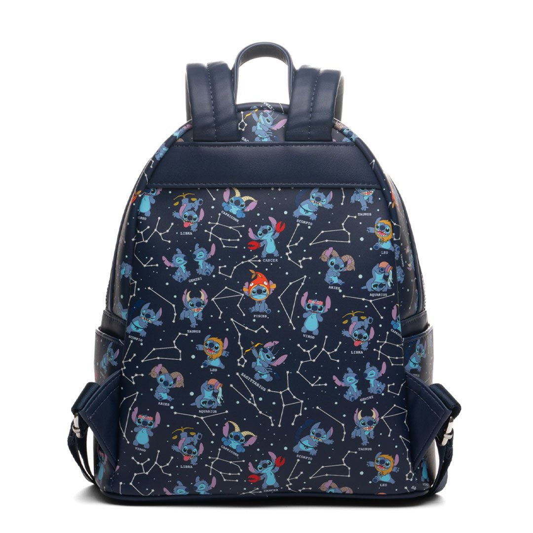 Loungefly Disney Lilo & Stitch Zodiac Glow In The Dark All-Over Print Mini Backpack