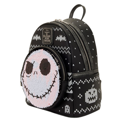Loungefly Disney The Nightmare Before Christmas Jack Skellington Reversible Sequins Mini Backpack