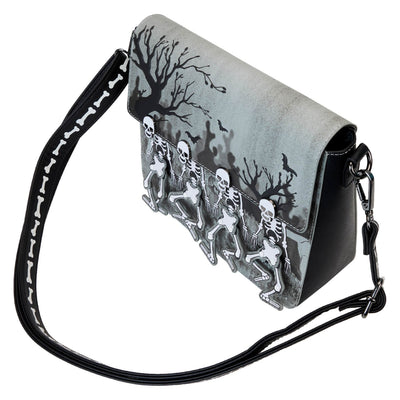 Loungefly Disney Skeleton Dance Crossbody - top angle front