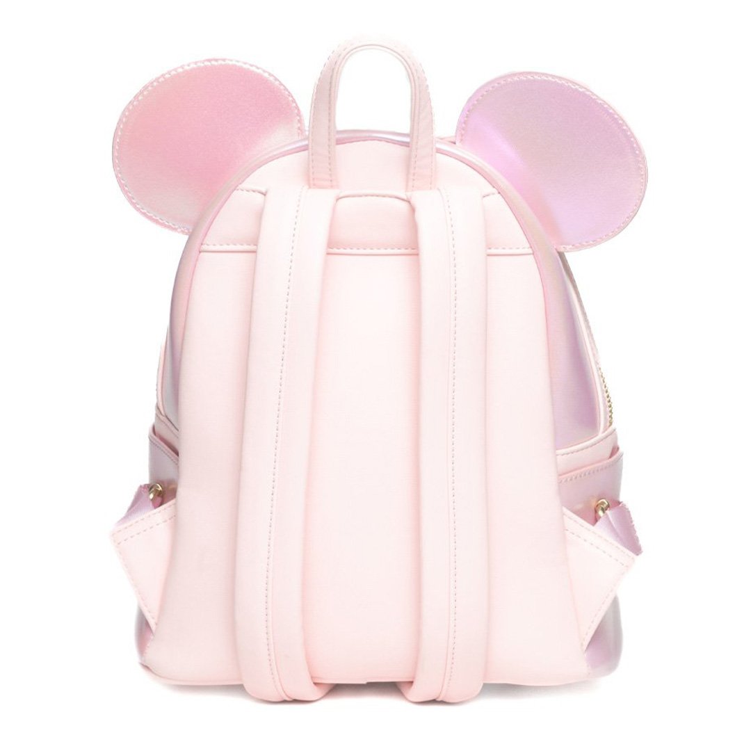 disney mini backpack pink Loungefly Disney The Minnie Mouse Classic Series Mini Backpack: Rose Iridescent