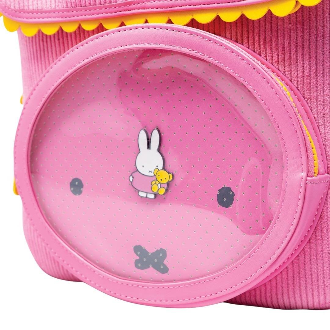 Whatever Makes You Happy Miffy Corduroy &amp; Faux Leather Pin Trading Backpack