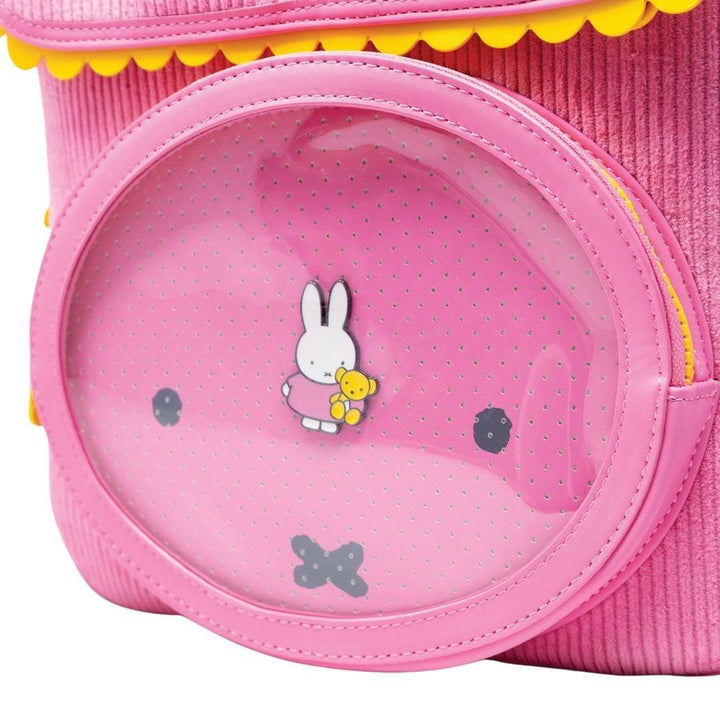 Whatever Makes You Happy Miffy Corduroy &amp; Faux Leather Pin Trading Backpack