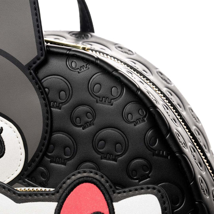 Loungefly Sanrio Kuromi, My Melody, and Hello Kitty Glow In The Dark Triple Pocket Mini Backpack - 707 Street Exclusive