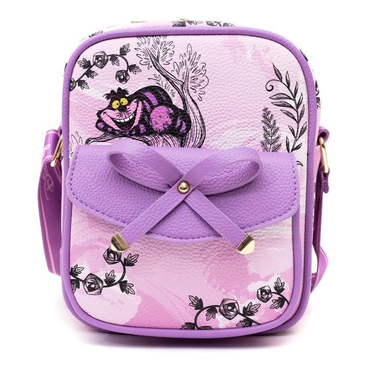 WondaPop Disney Alice in Wonderland Cheshire Cat Luxe 8" Crossbody Bag - Front