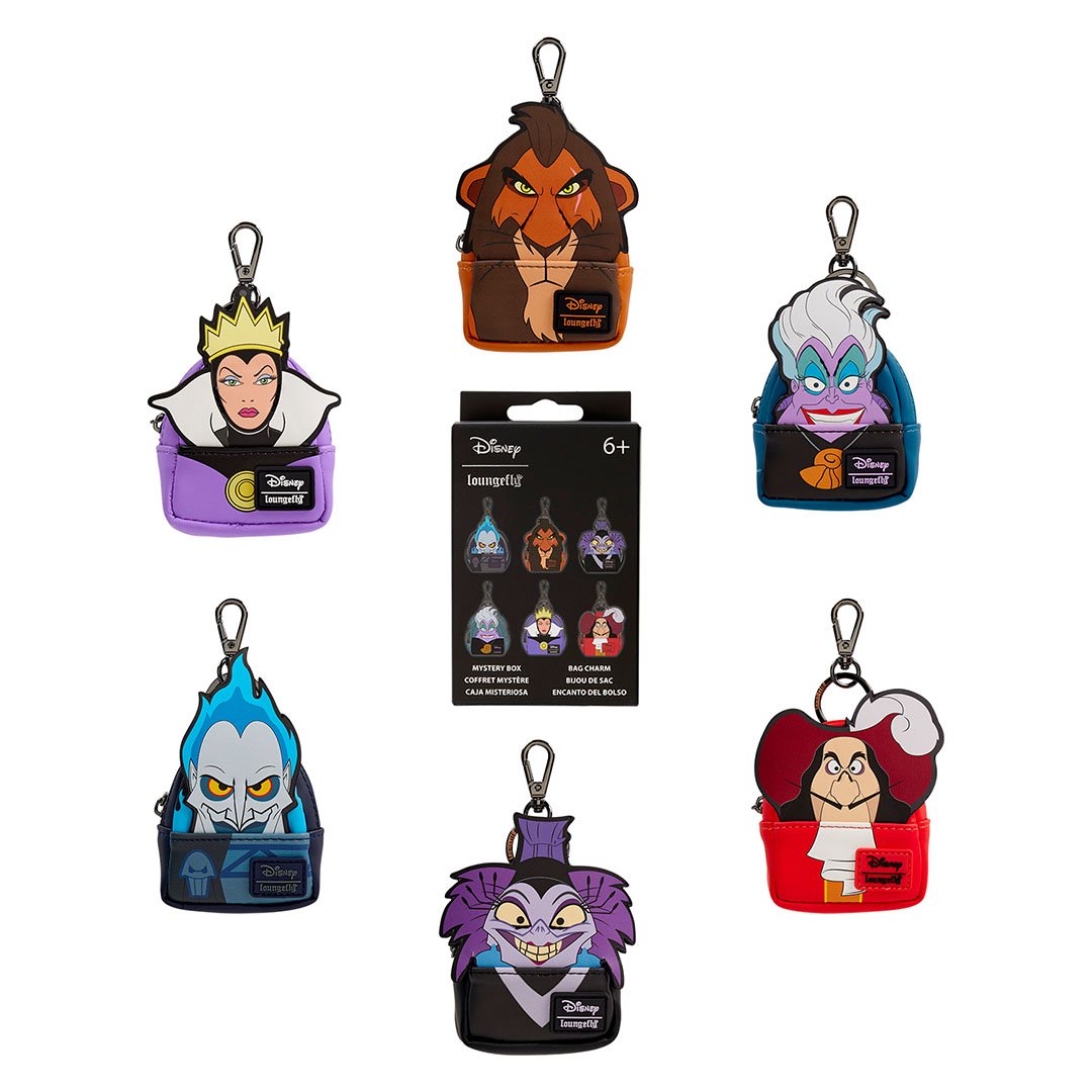 Loungefly Disney Villains Mystery Mini Backpack Bag Charms