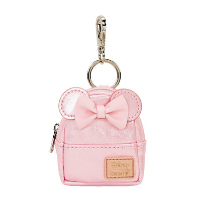 Loungefly Disney Minnie Mouse Glitter Mystery Mini Backpack Keychain Charm