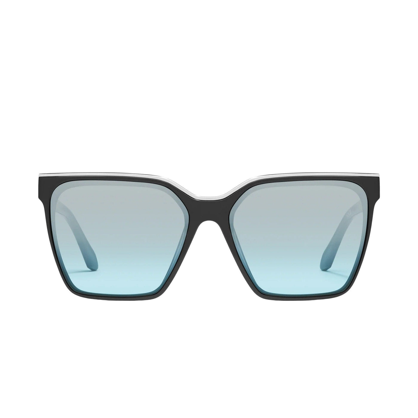 Quay Women's Level Up Square Sunglasses - Matte Black Frame / Black Gold Lens - Front