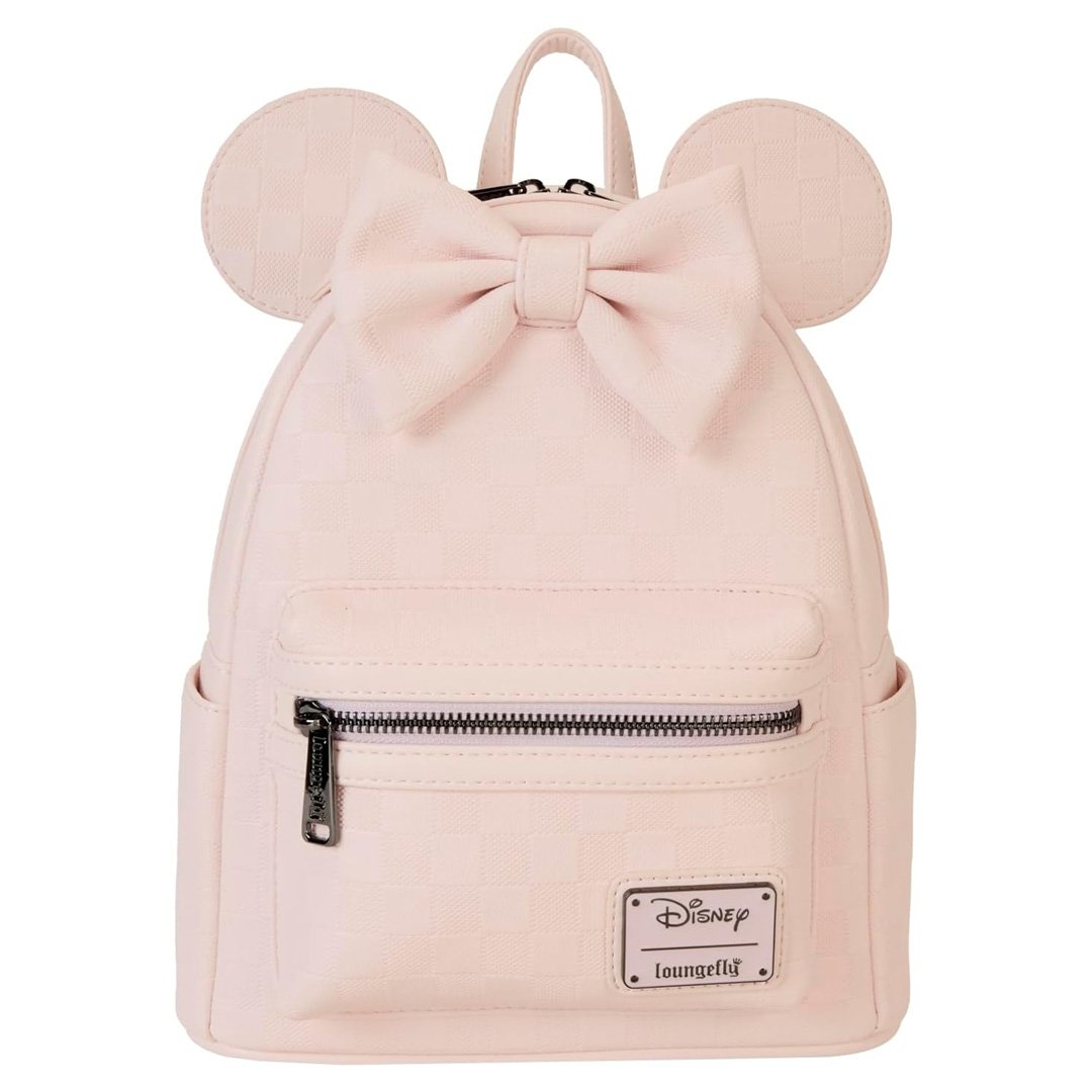 Loungefly Disney Minnie Mouse Checkered Texture Mini Backpack