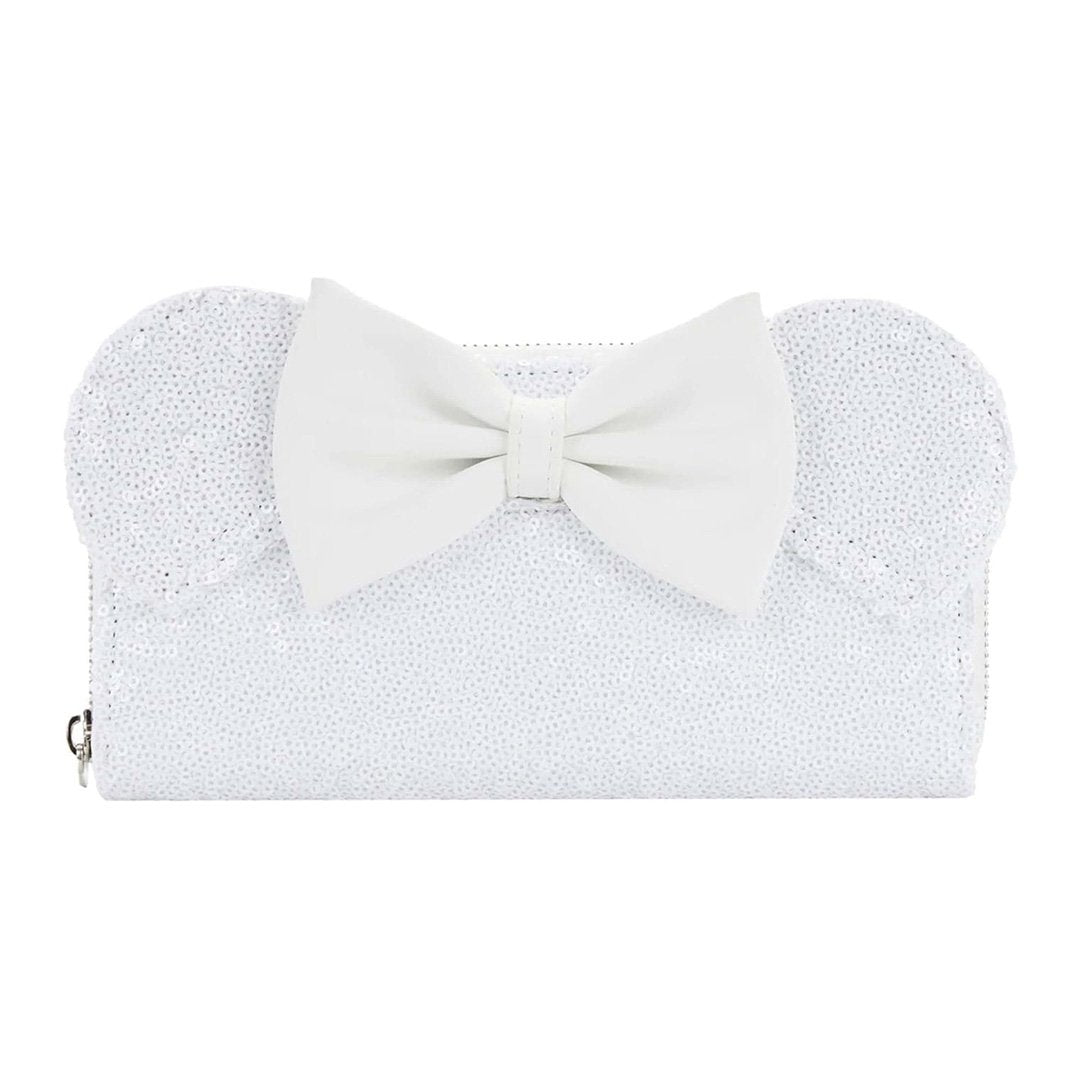 Loungefly Disney Minnie Sequin Wedding Zip-Around Wallet