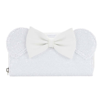 Loungefly Disney Minnie Sequin Wedding Zip-Around Wallet