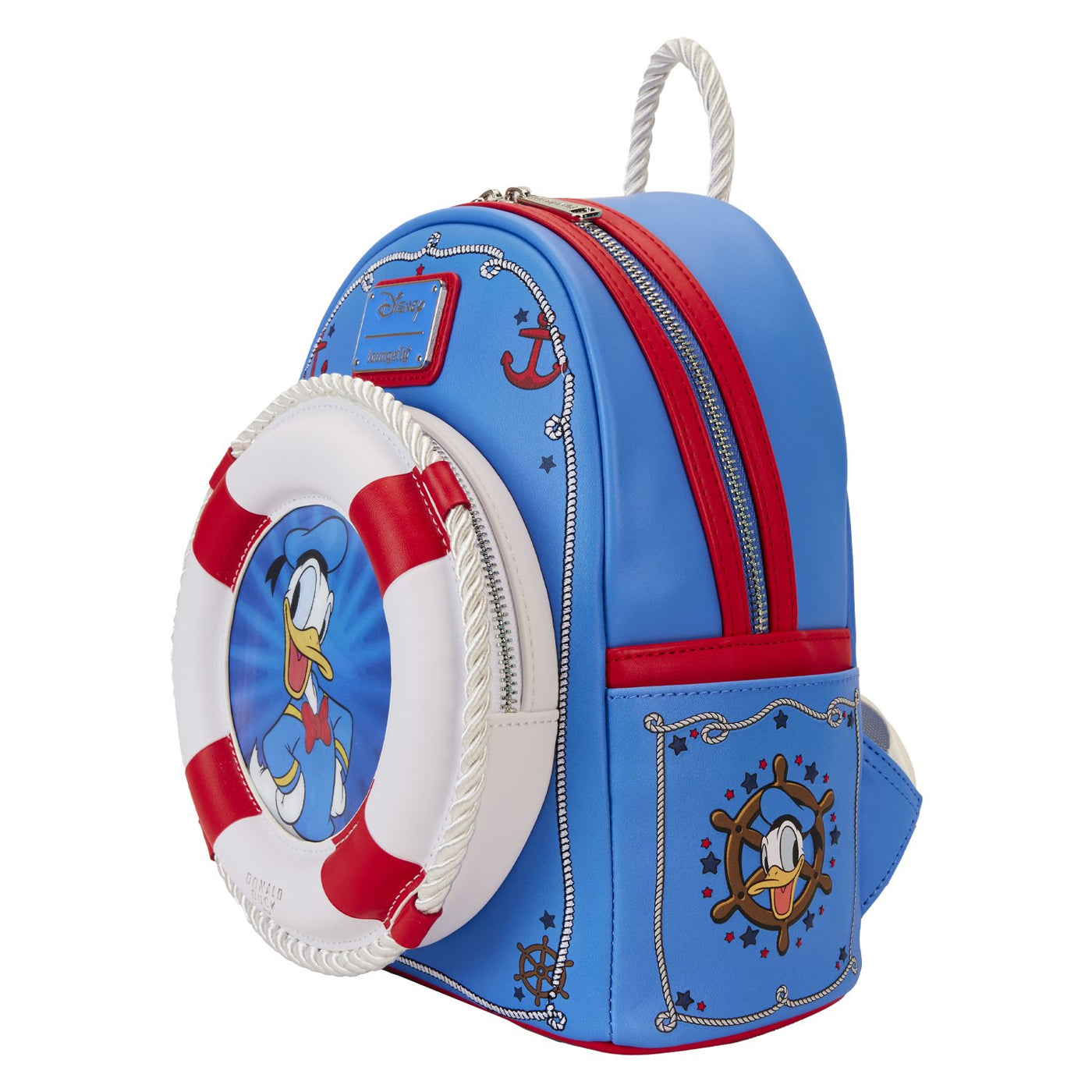 WDBK3642 - Loungefly Disney Donald Duck 90th Anniversary Mini Backpack - Alternate Side View