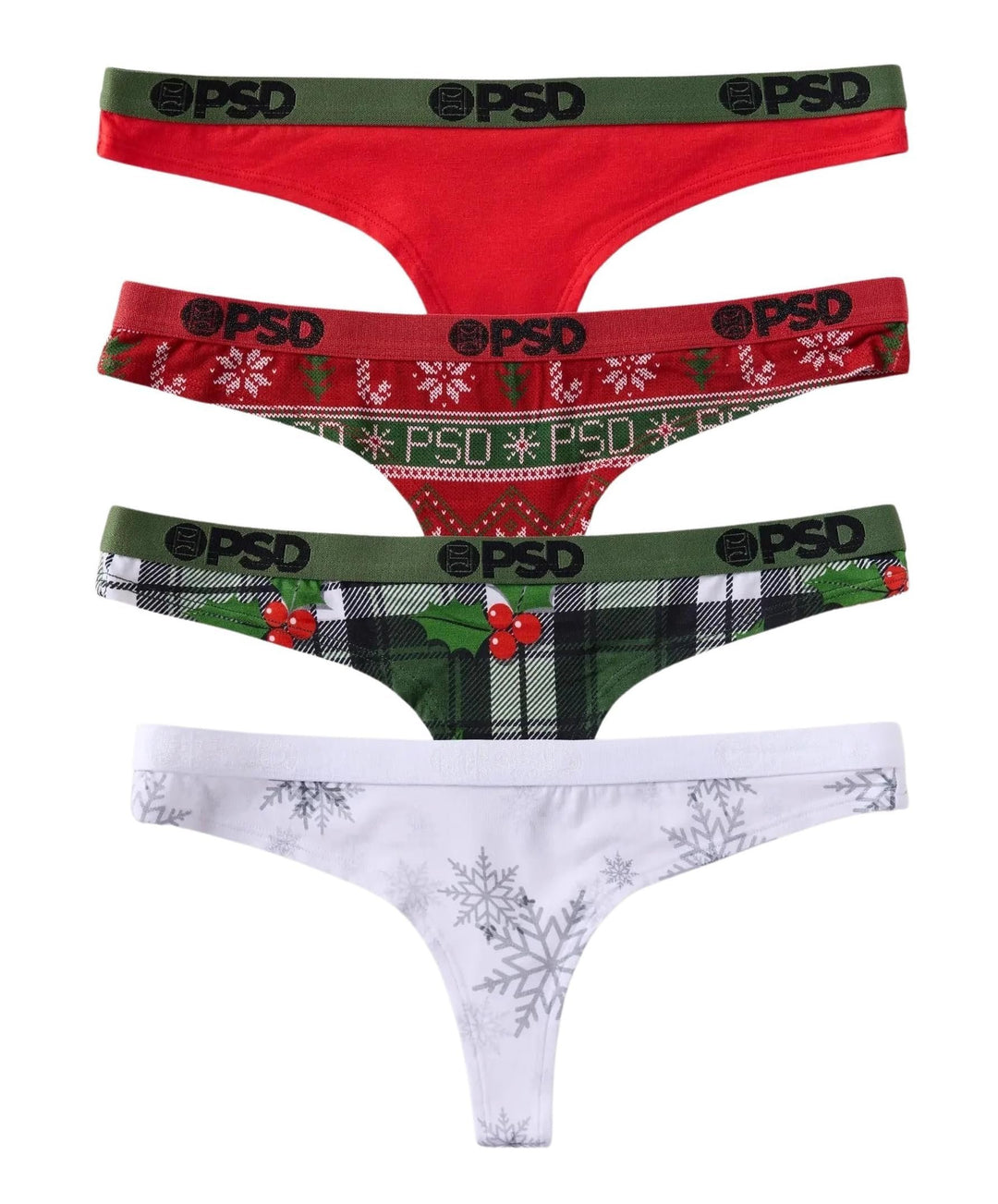 PSD Underwear Women's Xmas Modal Thong 4-Pack Gift Set – 707 Street