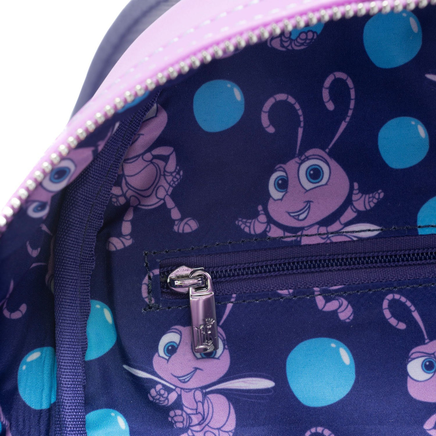 671803479173 - Loungefly Pixar A Bug's Life Princess Dot Cosplay Mini Backpack - 707 Street Exclusive - Interior Detail