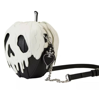 Stitch Shoppe By Loungefly Evil Queen Poison Apple Black Glitter Crossbody Bag & Pin