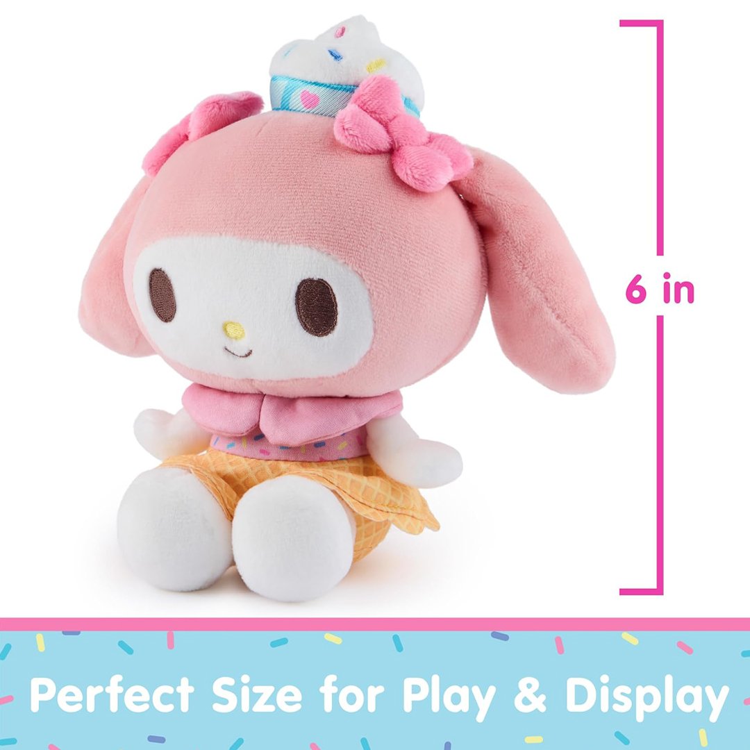 GUND Sanrio Hello Kitty and Friends My Melody Ice Cream 6" Plush Toy